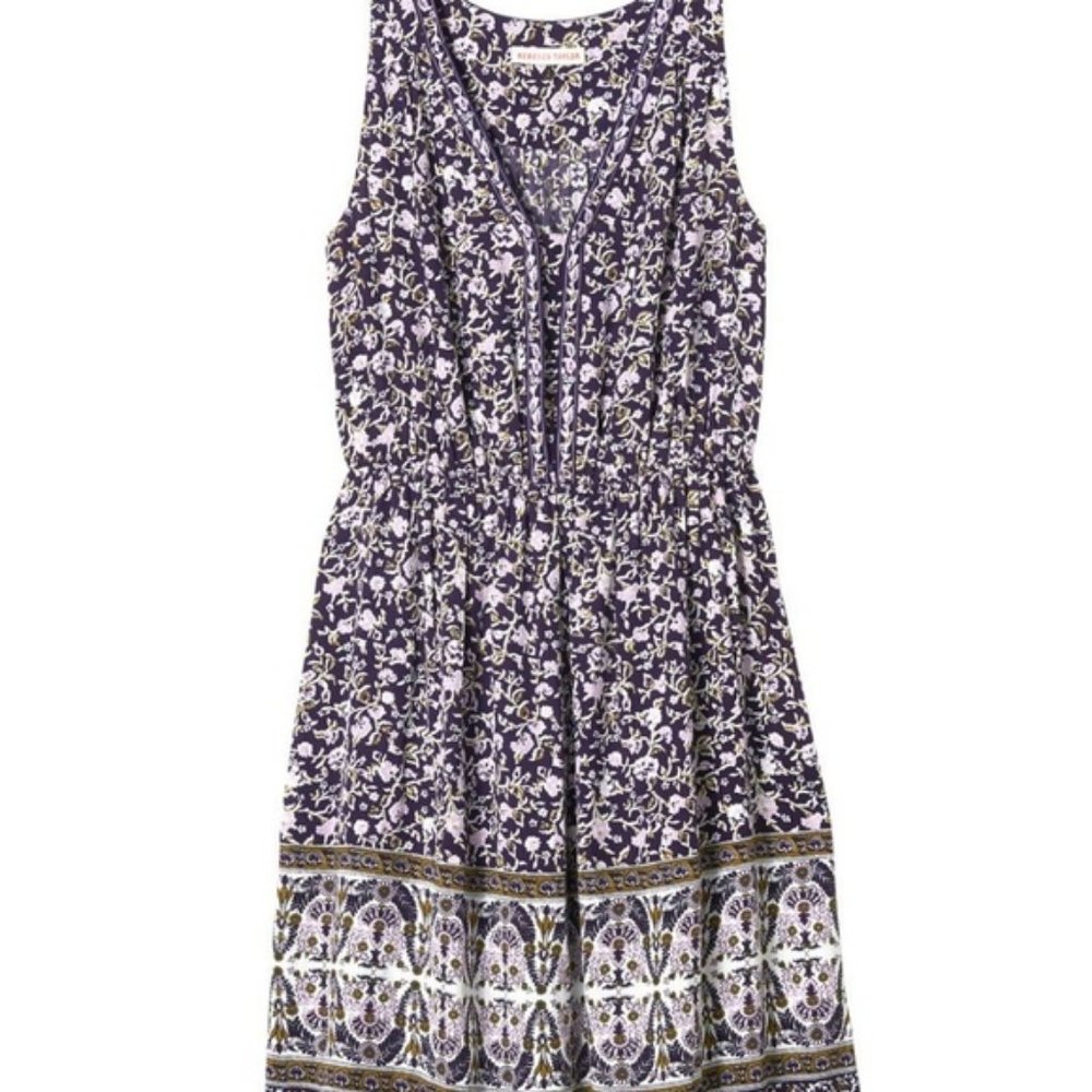 NWT Rebecca Taylor sleeveless floral dress XS